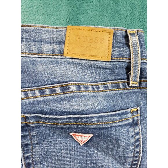 Guess Jeans Size 27 Womens Blue Stretch Pants Denim Ladies Mid Rise Ankle - Picture 12 of 13